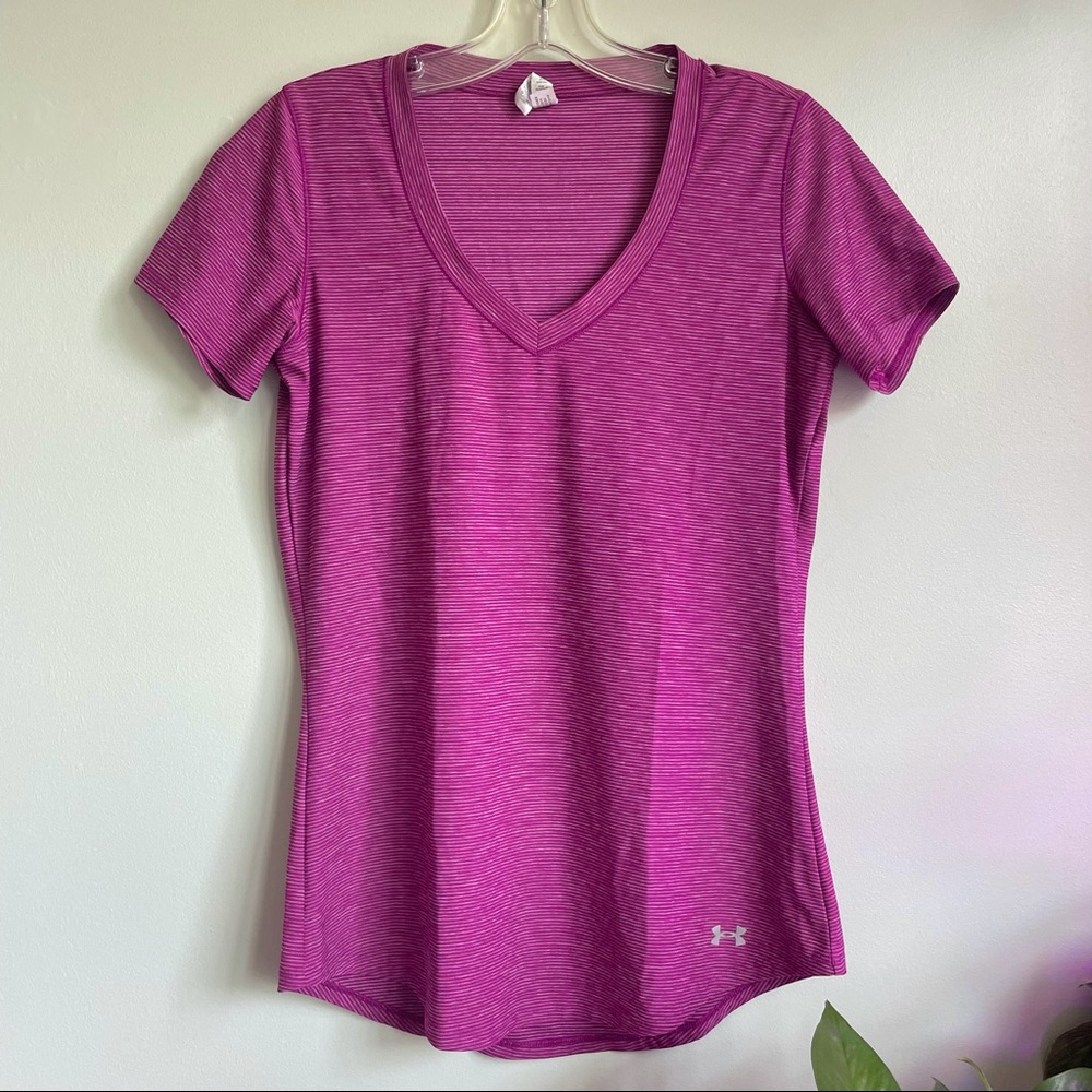 fuchsia under armour athletic top